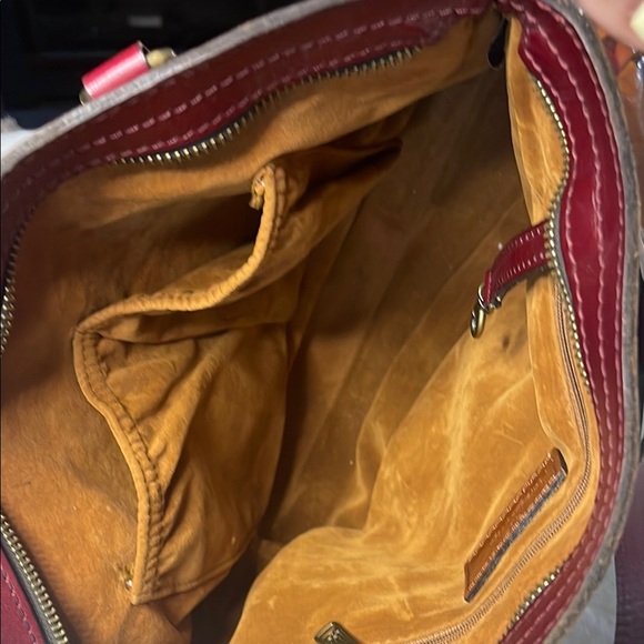 Patricia Nash- Floral Red Leather Tote Bag - Picture 12 of 15